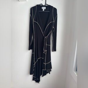 Jospeh Ribkoff Asymmetrical Wrap Rib Knit Dress